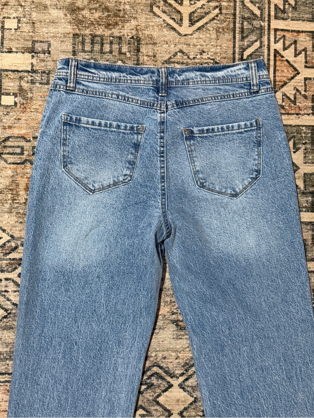 Kenzie High-Rise Straight Jeans in Light Blue Denim - Picture 3 of 3